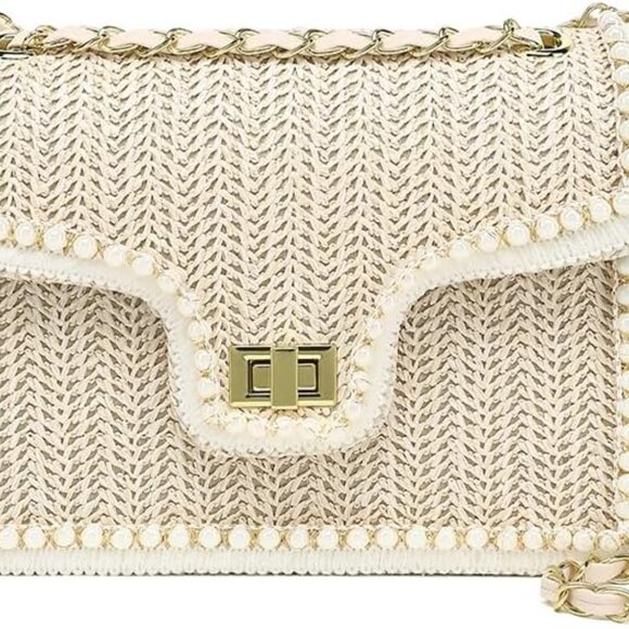 Chic Lightweight Straw Crossbody Bag for Women - Ideal Vacation Accessory - Picture 1 of 7